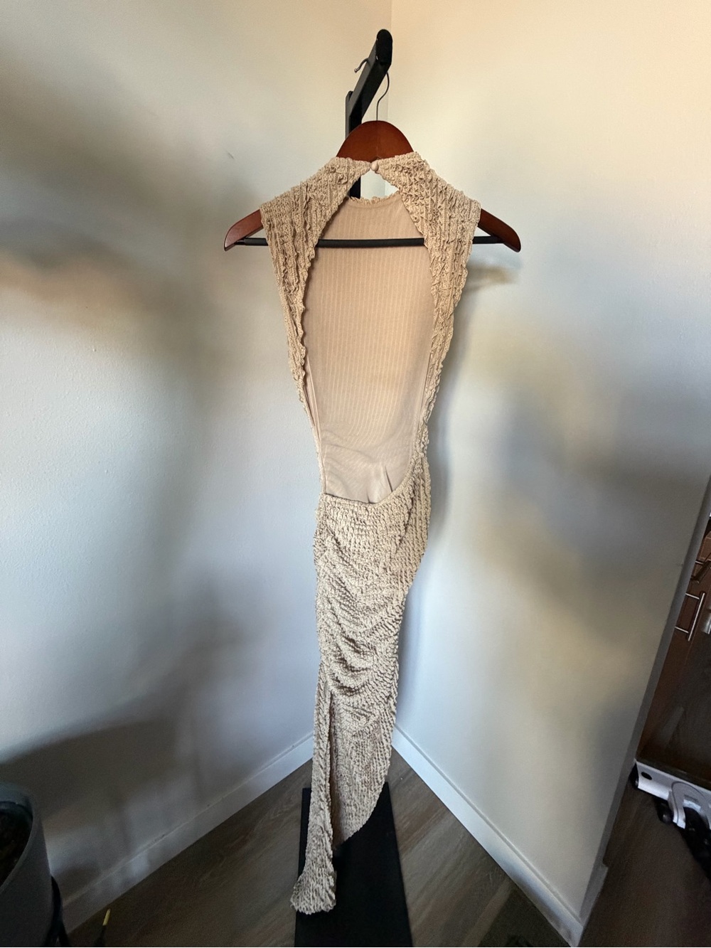 APHRODITE MIDI DRESS - BEIGE size XS - Picture 8 of 8